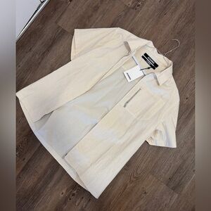 Jacquemus Off-White Le Raphia 'La Chemise Banho' Shirt